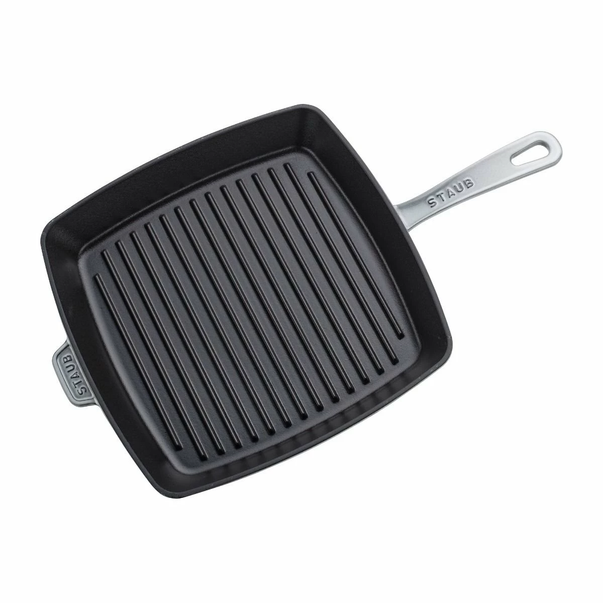 Staub 11.75" Square Cast Iron Grill Pan | Graphite Grey 2 Staub 11.75" Square Cast Iron Grill Pan | Graphite Grey - Image 2