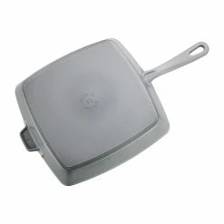 Staub 11.75" Square Cast Iron Grill Pan | Graphite Grey 6 Staub 11.75" Square Cast Iron Grill Pan | Graphite Grey -Swiss Diamond shop 12123018 3 1