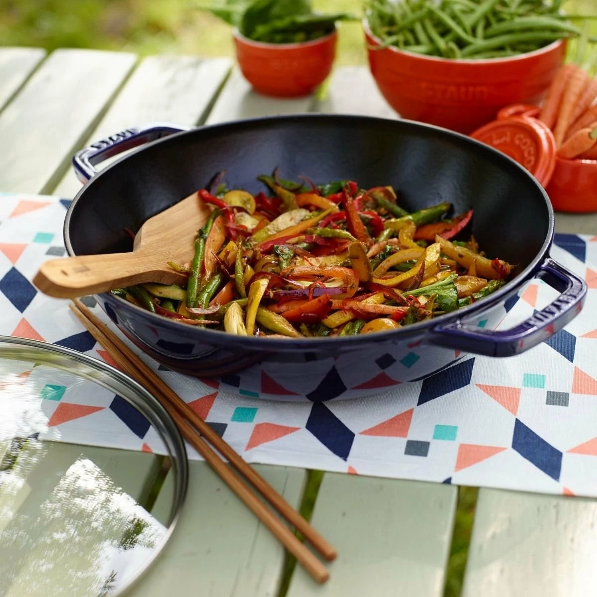 Staub 4.5 Qt. Perfect Frying Pan | Dark Blue - Image 3