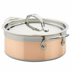 Hestan CopperBond Induction Cookware 3 Qt Covered Soup Pot -Swiss Diamond shop 30565 hestan copperbond 3 qt soup pot