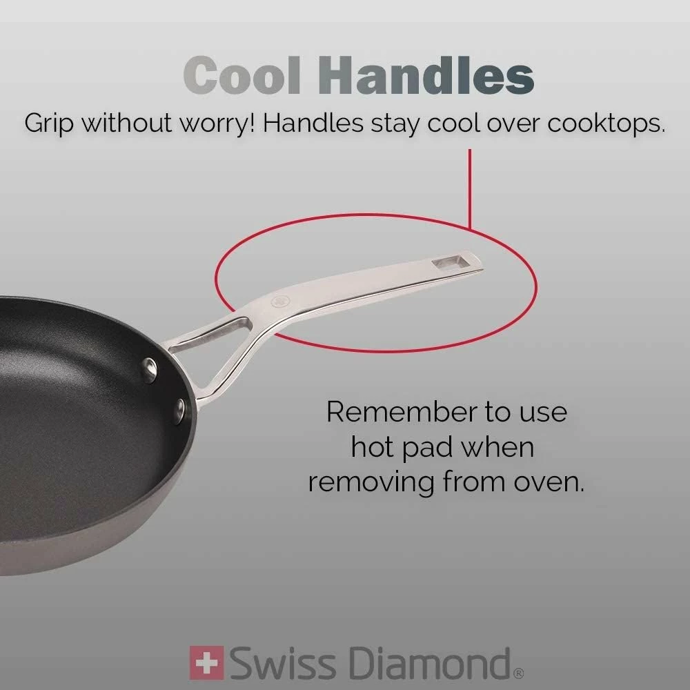 Swiss Diamond | Hard Anodized Induction 8" Nonstick Frypan 2 Swiss Diamond | Hard Anodized Induction 8" Nonstick Frypan - Image 2