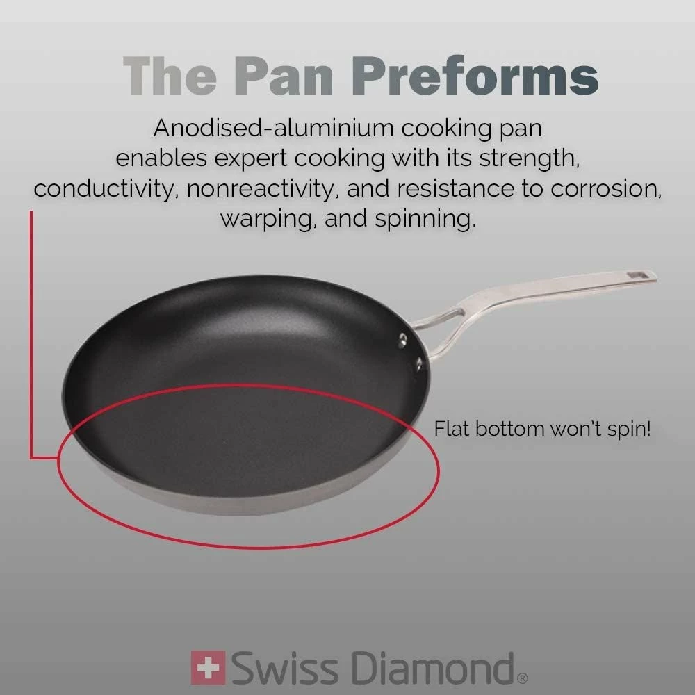 Swiss Diamond | Hard Anodized Induction 8" Nonstick Frypan 3 Swiss Diamond | Hard Anodized Induction 8" Nonstick Frypan - Image 3