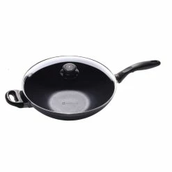 Swiss Diamond | HD Wok With Lid & Rack - 12.5" (5.3 Qt.)