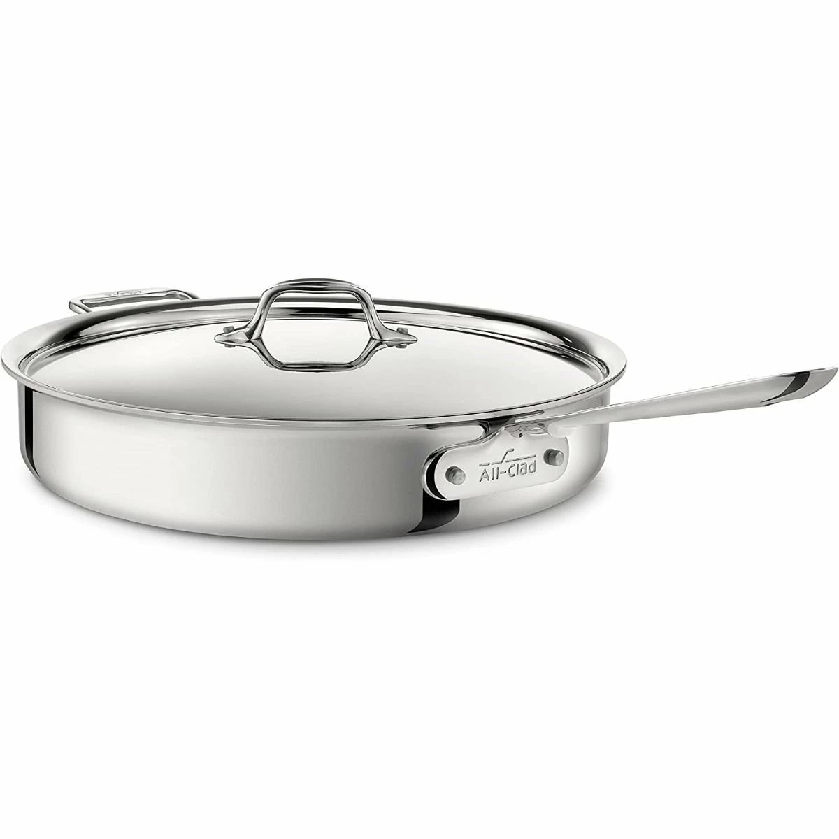 All-Clad D3 Stainless Steel 6-Quart Saute Pan With Lid 1 All-Clad D3 Stainless Steel 6-Quart Saute Pan With Lid