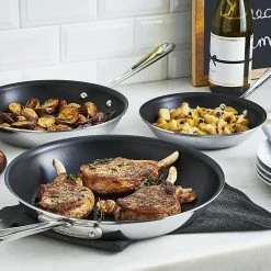 All-Clad D3 Stainless Steel 8" Fry Pan 16 All-Clad D3 Stainless Steel 8" Fry Pan -Swiss Diamond shop 71dqgucrmts. ac sl1500 1