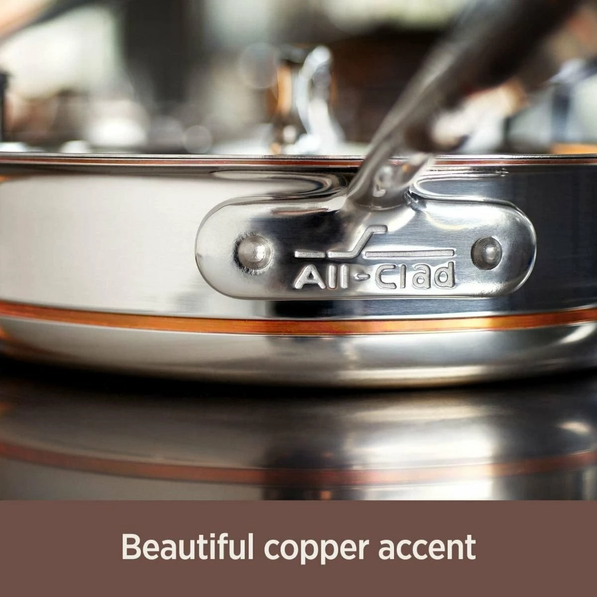 All-Clad Copper Core 5-Ply Bonded Stainless Steel 3 Qt Saute Pan With Lid 4 All-Clad Copper Core 5-Ply Bonded Stainless Steel 3 Qt Saute Pan With Lid - Image 4