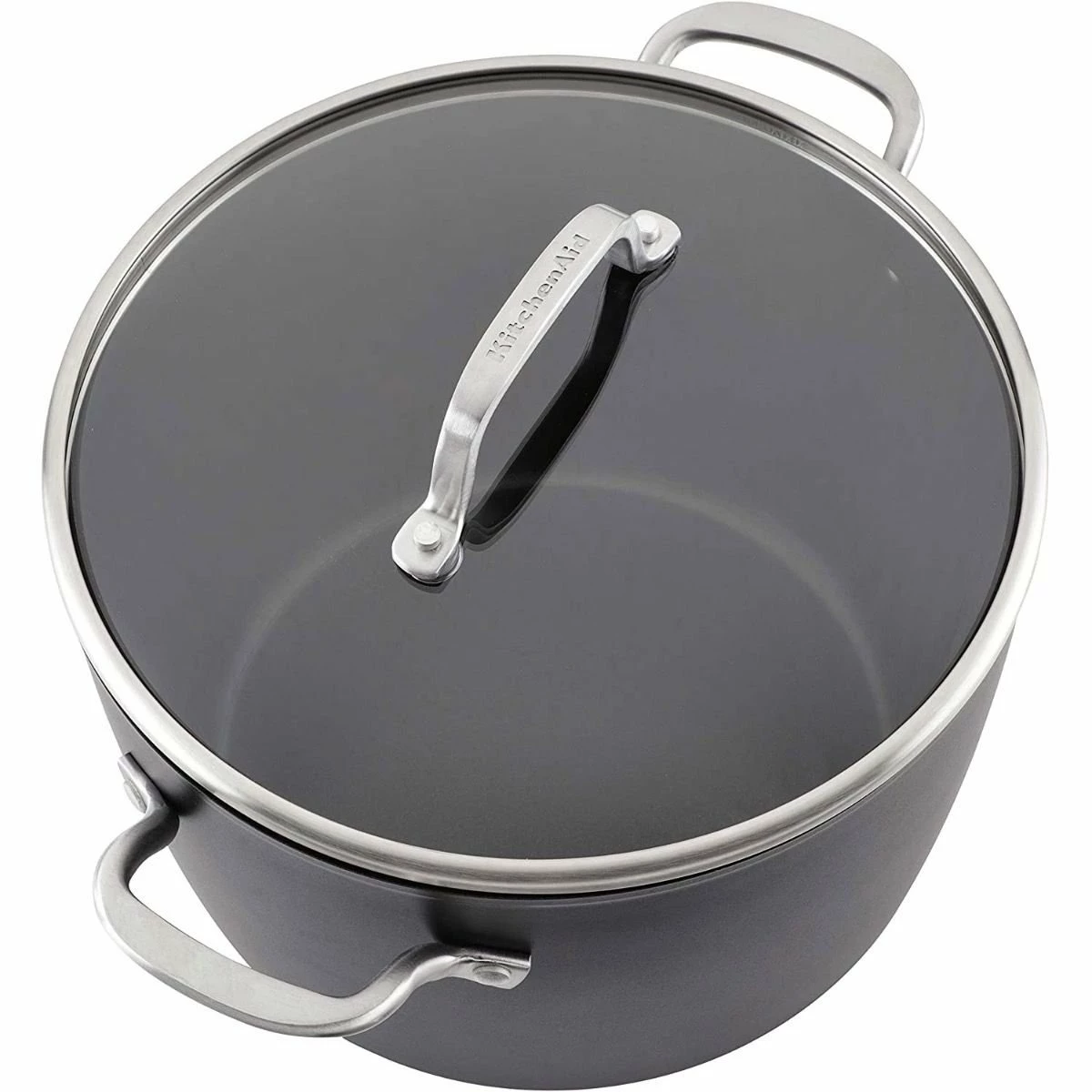 KitchenAid Non-Electrics KitchenAid Nonstick Hard Anodized Induction Stockpot With Lid | 8 Qt. - Image 5