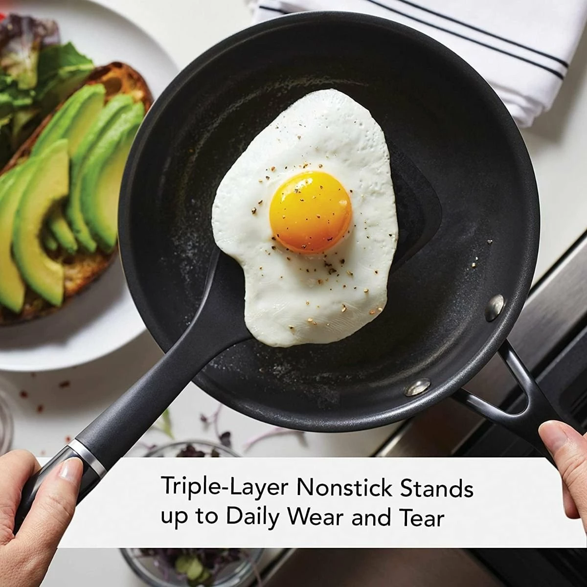 KitchenAid Non-Electrics KitchenAid 8.25" Stainless Steel 5-Ply Fry Pan | Nonstick - Image 4