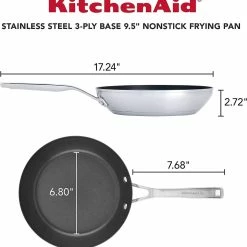 KitchenAid Non-Electrics KitchenAid Stainless Steel 3-Ply Base Fry Pan | 9.5" 11 KitchenAid Non-Electrics KitchenAid Stainless Steel 3-Ply Base Fry Pan | 9.5" -Swiss Diamond shop 81og l89pfl. ac sl1500
