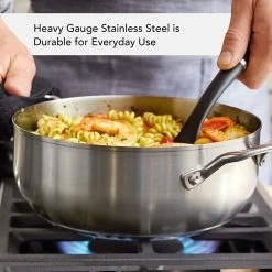 KitchenAid Non-Electrics KitchenAid 4 Qt. Stainless Steel 3-Ply Casserole Dish/Pan With Lid -Swiss Diamond shop 81qzjf1xb l. ac sl1500