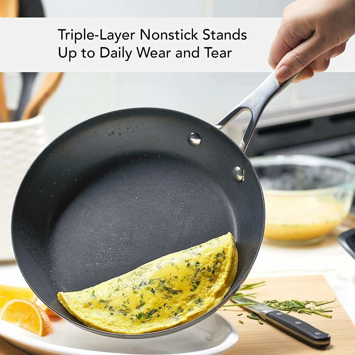 KitchenAid Non-Electrics KitchenAid Stainless Steel 3-Ply Base Fry Pan | 9.5" 6 KitchenAid Non-Electrics KitchenAid Stainless Steel 3-Ply Base Fry Pan | 9.5" - Image 6