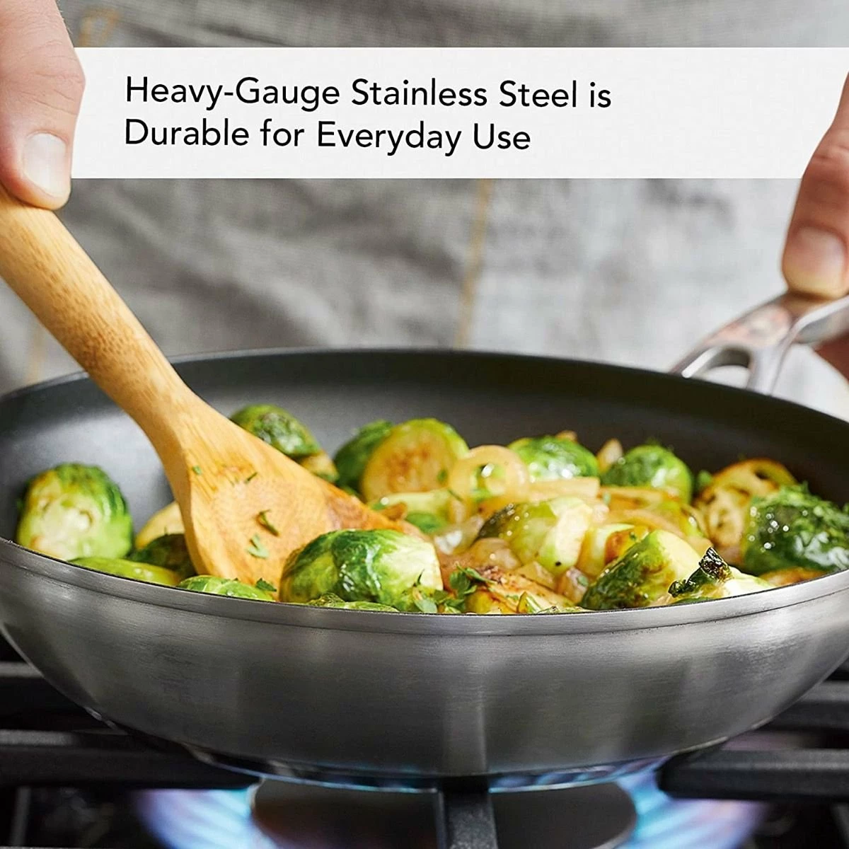 KitchenAid Non-Electrics KitchenAid Stainless Steel 3-Ply Base Fry Pan | 9.5" 7 KitchenAid Non-Electrics KitchenAid Stainless Steel 3-Ply Base Fry Pan | 9.5" - Image 7