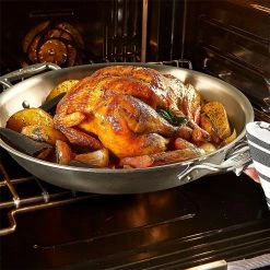 All-Clad D3 Stainless Steel 3-Quart Universal Pan With Lid -Swiss Diamond shop allcladd3unvrlpan3qav2shs22 vnd