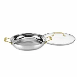 Alternative view of Cuisinart Mineral Stainless Steel Everyday Pan With Cover | 12"