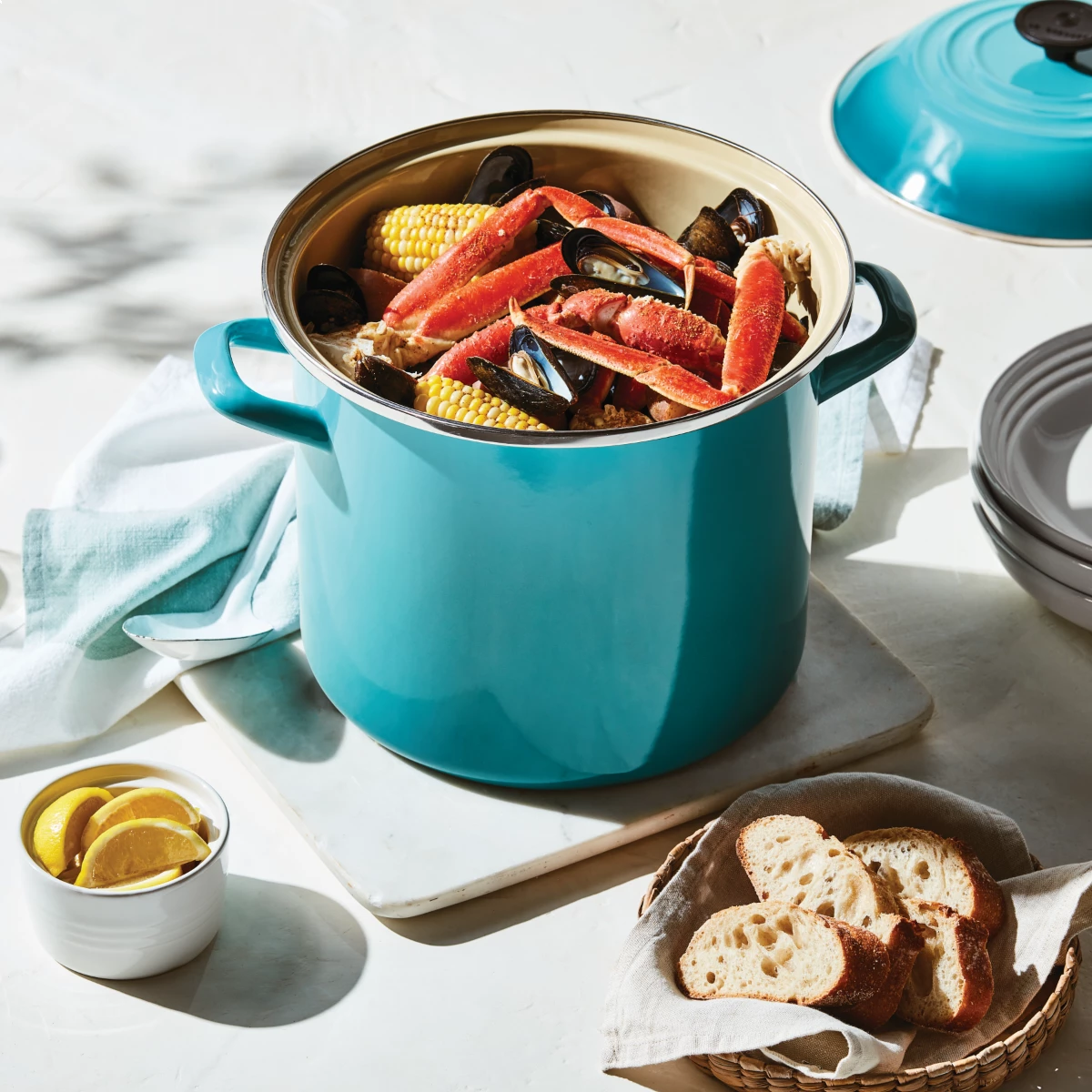 Le Creuset 10 Qt. Stock Pot | Caribbean Blue - Image 2