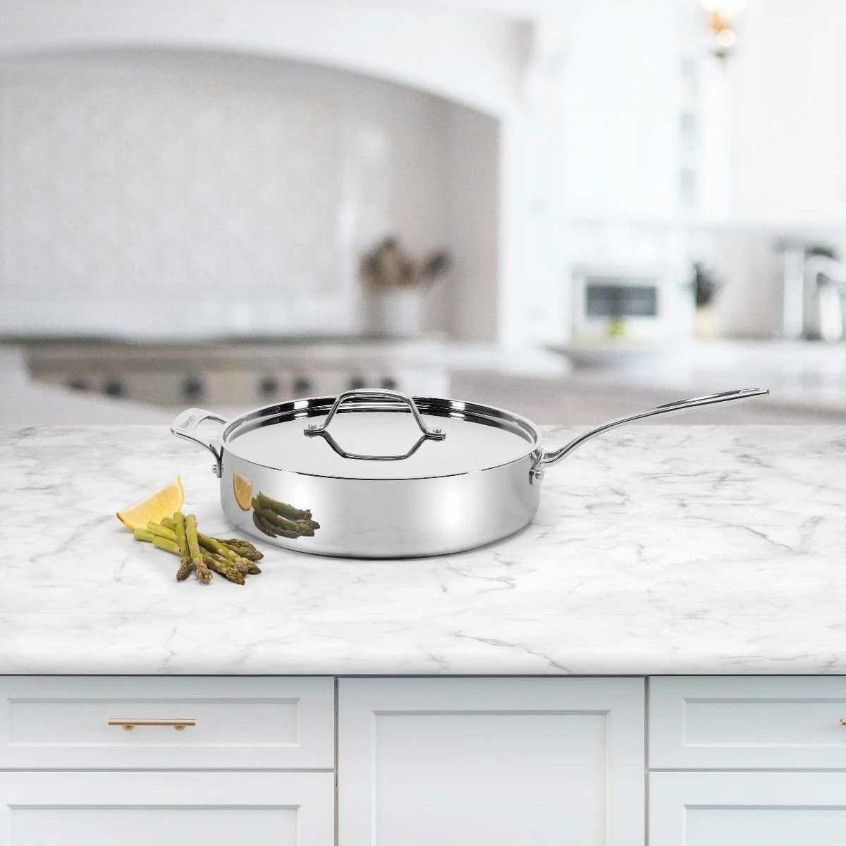 Cuisinart Custom-Clad 5-Ply Stainless Steel Saute Pan With Helper Handle & Lid | 5.5 Qt. 2 Cuisinart Custom-Clad 5-Ply Stainless Steel Saute Pan With Helper Handle & Lid | 5.5 Qt. - Image 2
