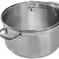 Chantal 21 Steel Induction Casserole Pot W/ Glass Lid - 6 Quart