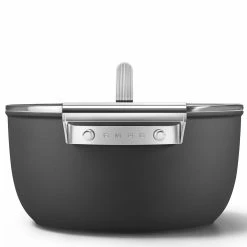 SMEG 5 Qt. Nonstick Casserole Dish With Lid | Black 6 SMEG 5 Qt. Nonstick Casserole Dish With Lid | Black -Swiss Diamond shop ckfc2411blm 5