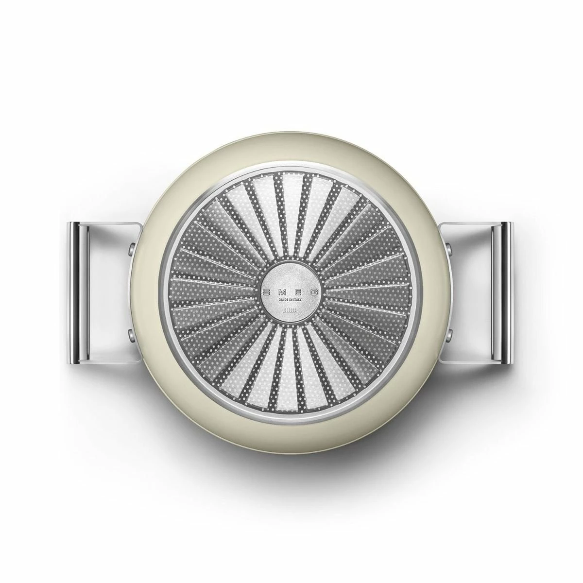 SMEG 5 Qt. Nonstick Casserole Dish With Lid | Cream - Image 4