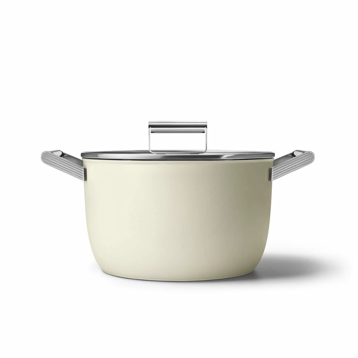 SMEG 8 Qt. Nonstick Casserole Dish With Lid | Cream 1 SMEG 8 Qt. Nonstick Casserole Dish With Lid | Cream