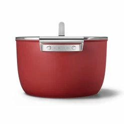SMEG 8 Qt. Nonstick Casserole Dish With Lid | Red 6 SMEG 8 Qt. Nonstick Casserole Dish With Lid | Red -Swiss Diamond shop ckfc2611rdm 5