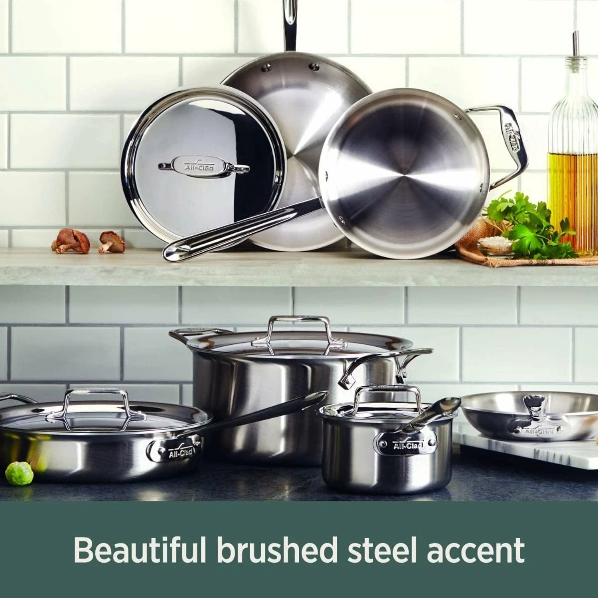 All-Clad D5 Brushed Stainless Steel Skillet | 8" - Image 3