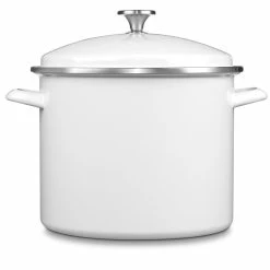 Cuisinart Chef's Classic 12-Quart Enamel On Steel Stockpot With Cover | White