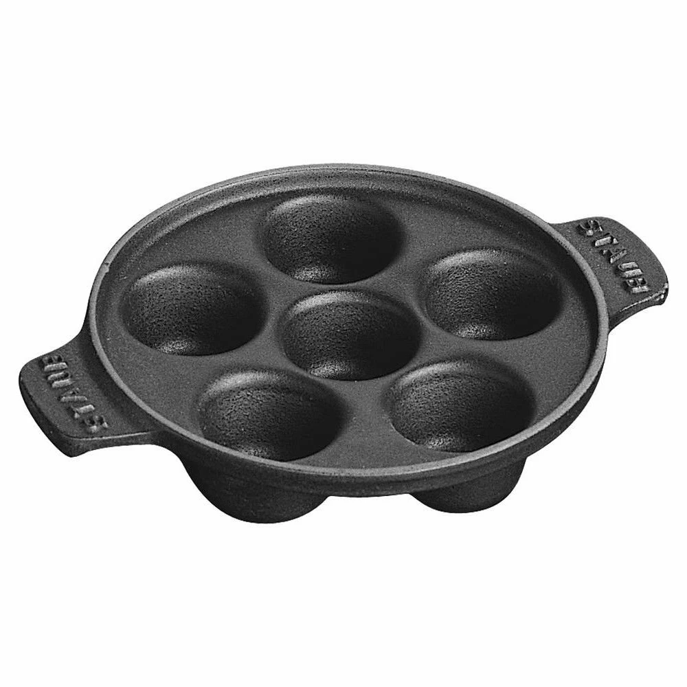 Staub 5.75" Escargot Dish With 6 Holes | Matte Black