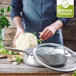 GreenPan Venice Pro Evershine 5-Quart Sauté Pan With Lid 3 GreenPan Venice Pro Evershine 5-Quart Sauté Pan With Lid -Swiss Diamond shop evershine saute life 1