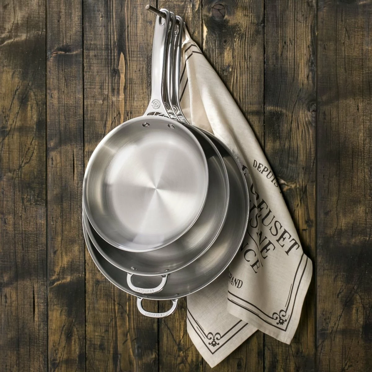Le Creuset 12.5" Deep Fry Pan With Helper Handle | Stainless Steel - Image 4
