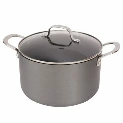 Swiss Diamond | Hard Anodized Induction 8-Quart Nonstick Stock Pot With Glass Lid