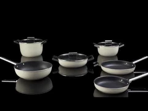 SMEG 11" Nonstick Fry Pan | Cream - Image 6