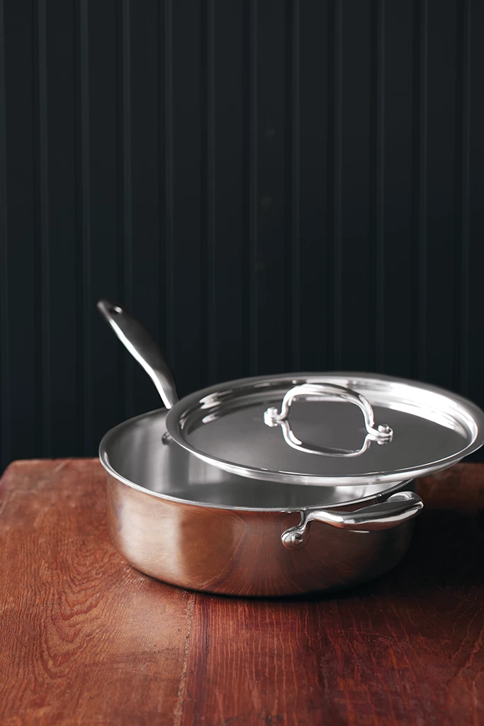 Heritage Steel Cookware Stainless Steel Deep Saute Pan With Cover | 4 Qt.