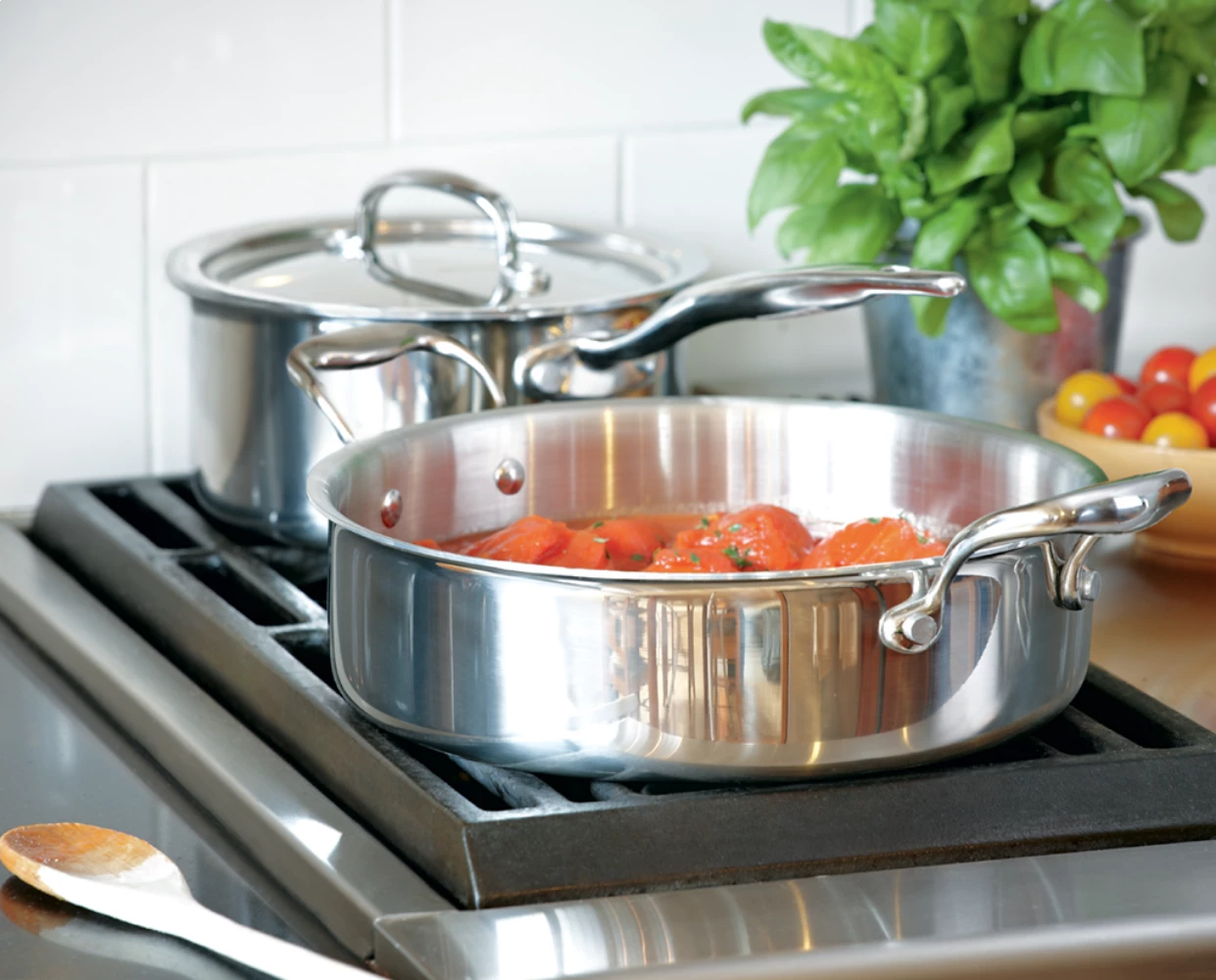 Heritage Steel Cookware Stainless Steel Sauteuse With Lid | 4 Qt.