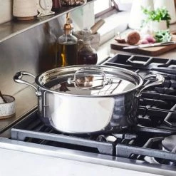 Heritage Steel Cookware Stainless Steel Rondeau With Lid | 6 Qt.