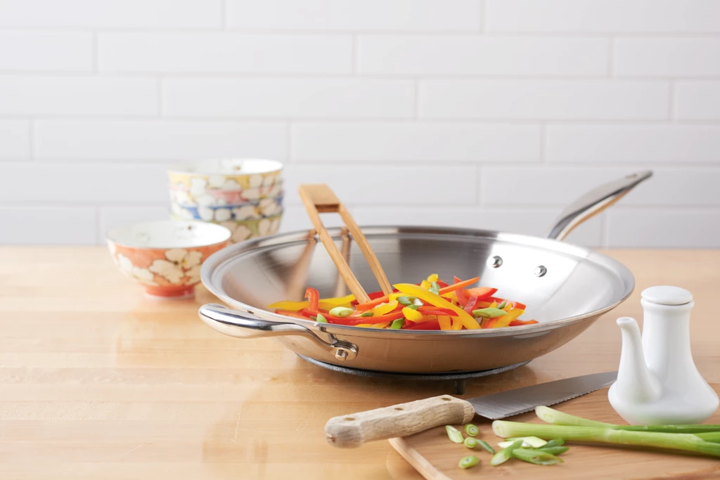 Heritage Steel Cookware Stainless Steel Jumbo Fry Pan With Cover | 13.5"