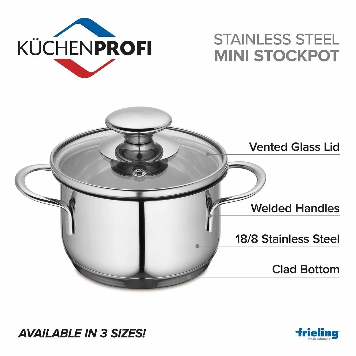 Frieling Mini Stockpot With Glass Lid | 0.7-Quart 4 Frieling Mini Stockpot With Glass Lid | 0.7-Quart - Image 4
