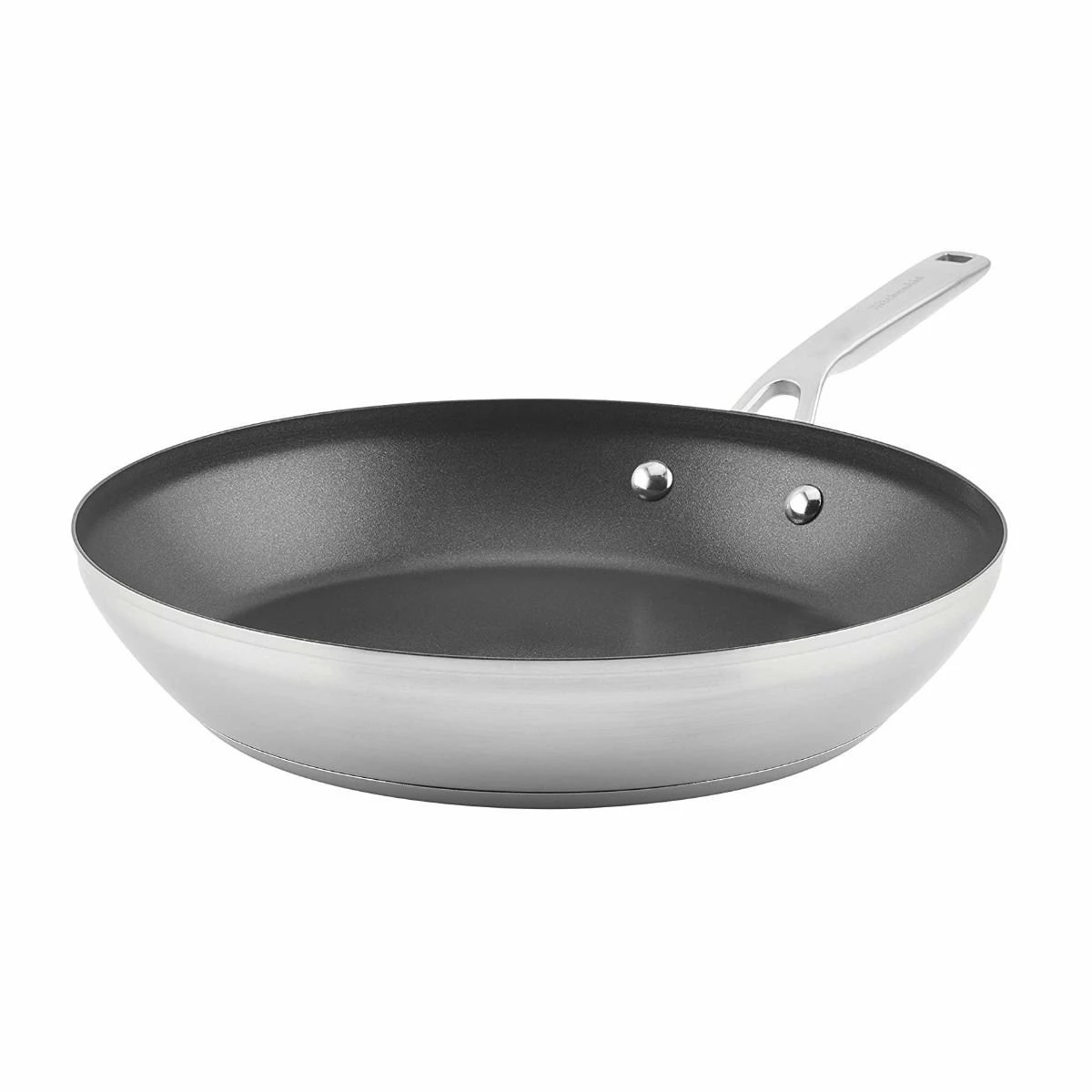 KitchenAid Non-Electrics KitchenAid 12" Stainless Steel 3-Ply Fry Pan | Nonstick