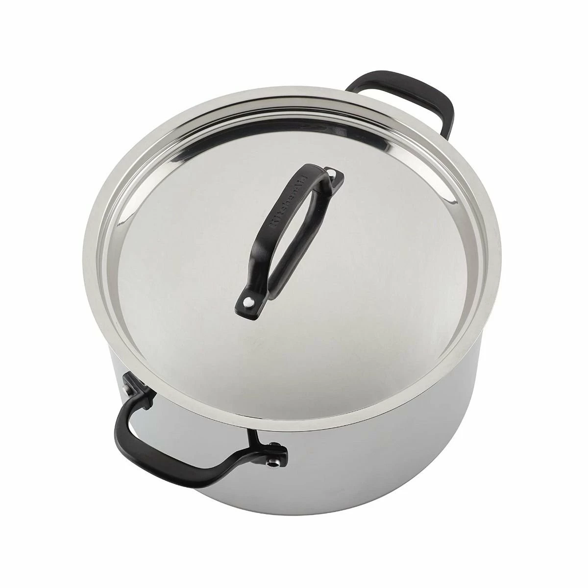 KitchenAid Non-Electrics KitchenAid 8 Qt. Stainless Steel 5-Ply Stockpot With Lid - Image 3