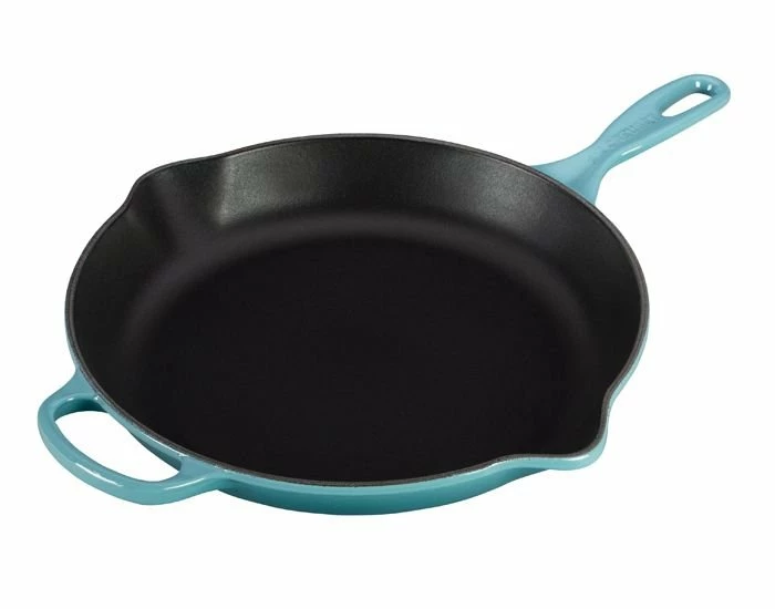 Le Creuset 11.75" Signature Enameled Cast Iron Skillet | Caribbean Blue