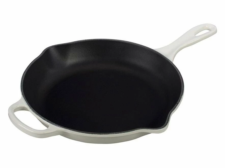 Le Creuset 10.25" Signature Enameled Cast Iron Skillet | White 1 Le Creuset 10.25" Signature Enameled Cast Iron Skillet | White