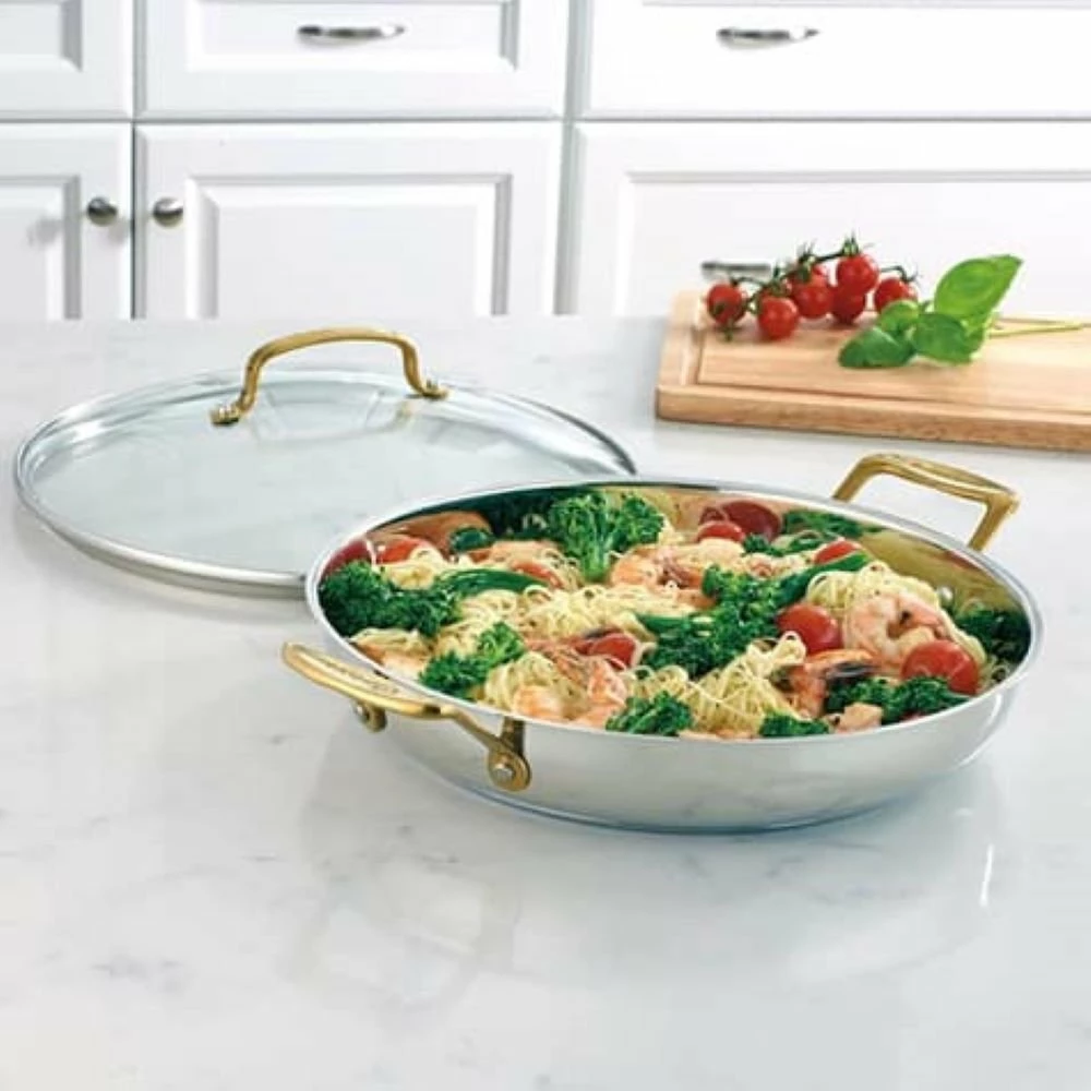 Cuisinart Mineral Stainless Steel Everyday Pan With Cover | 12" 4 Cuisinart Mineral Stainless Steel Everyday Pan With Cover | 12" - Image 4