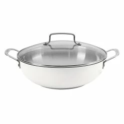Cuisinart Matte White Stainless Steel All Purpose Pan With Cover | 12"