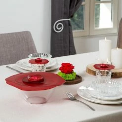 Charles Viancin Silicone Lid | 9" Rose (Dark Red) 3 Charles Viancin Silicone Lid | 9" Rose (Dark Red) -Swiss Diamond shop rose life 1