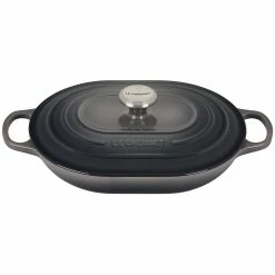 Le Creuset 3.75 Qt. Oval Signature Casserole With Stainless Steel Knob | Oyster Grey