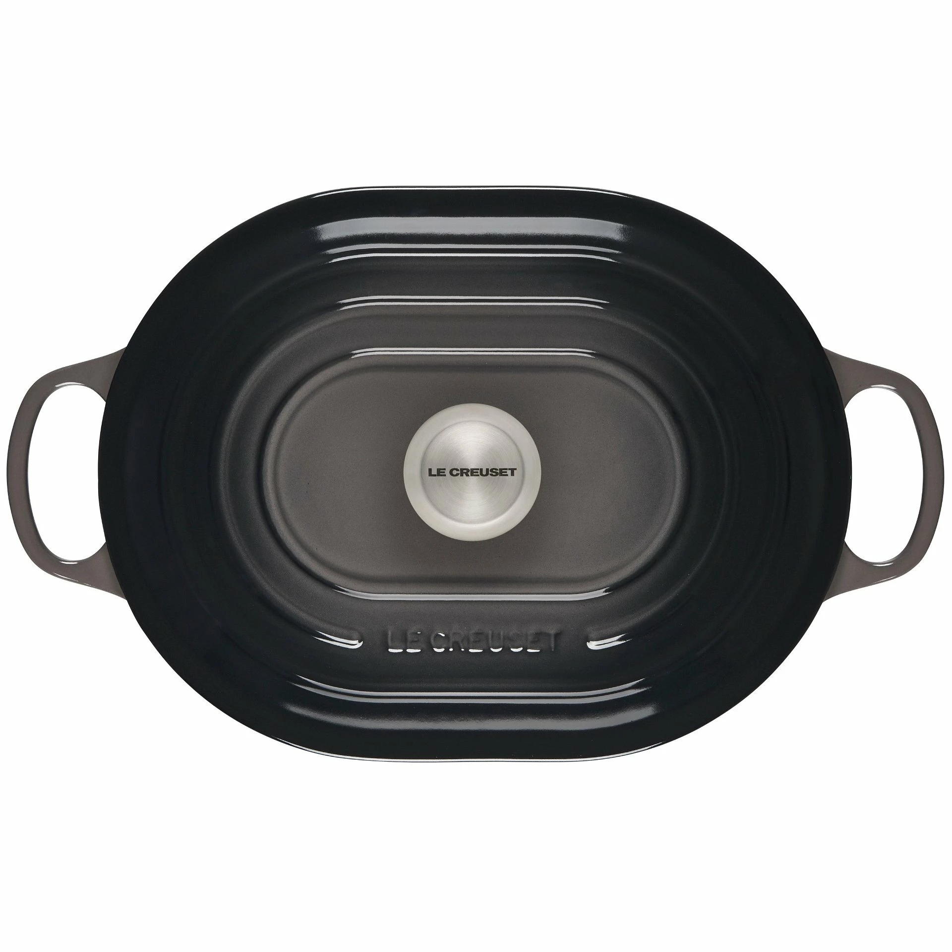 Le Creuset 3.75 Qt. Oval Signature Casserole With Stainless Steel Knob | Oyster Grey 2 Le Creuset 3.75 Qt. Oval Signature Casserole With Stainless Steel Knob | Oyster Grey - Image 2
