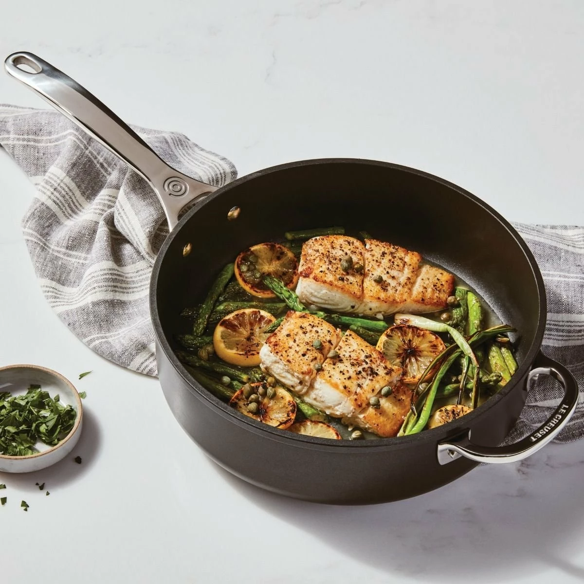 Le Creuset 4.25 Qt. Sauté Pan With Glass Lid | Toughened Nonstick Pro 5 Le Creuset 4.25 Qt. Sauté Pan With Glass Lid | Toughened Nonstick Pro - Image 5