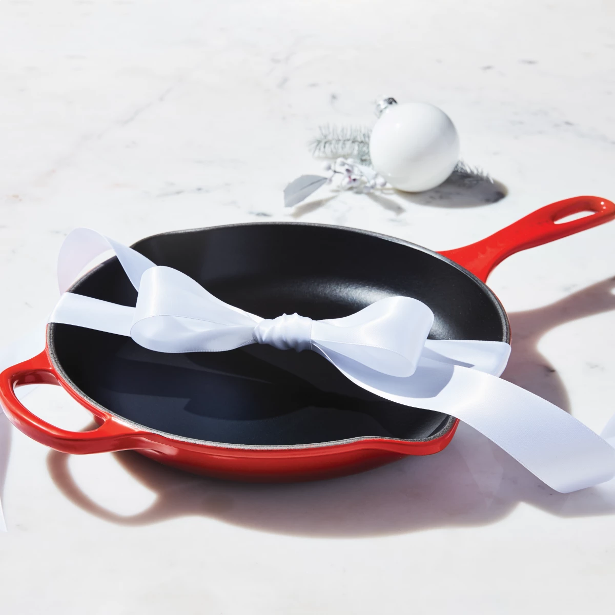 Le Creuset 10.25" Signature Enameled Cast Iron Skillet | Cerise/Cherry Red - Image 3