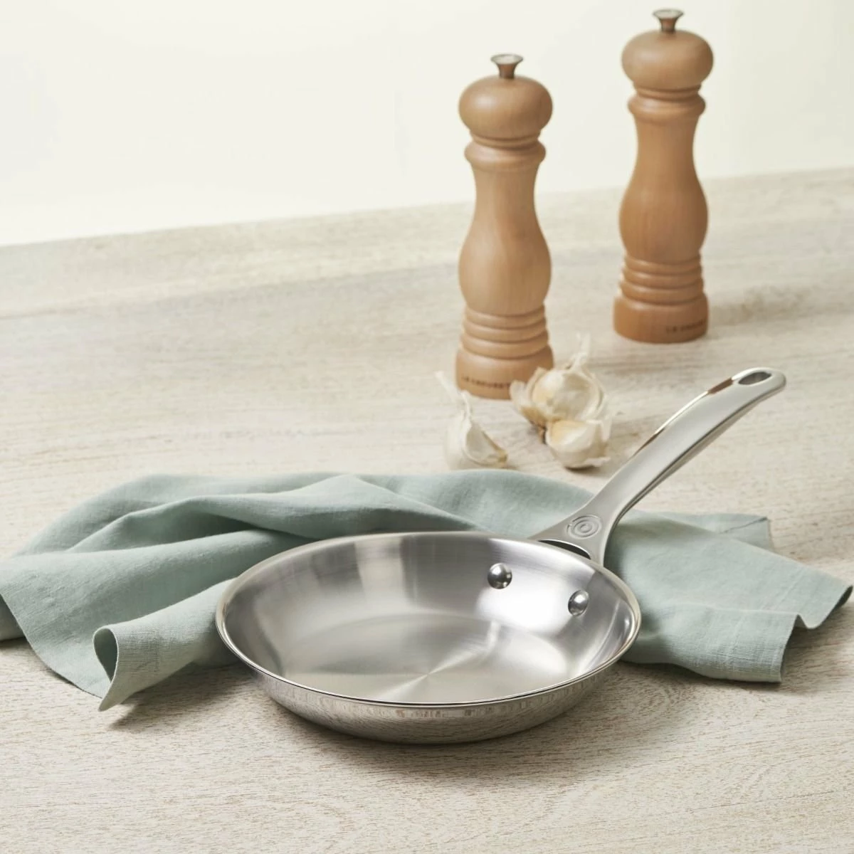 Le Creuset 8" Tri-Ply Frying Pan | Stainless Steel - Image 2