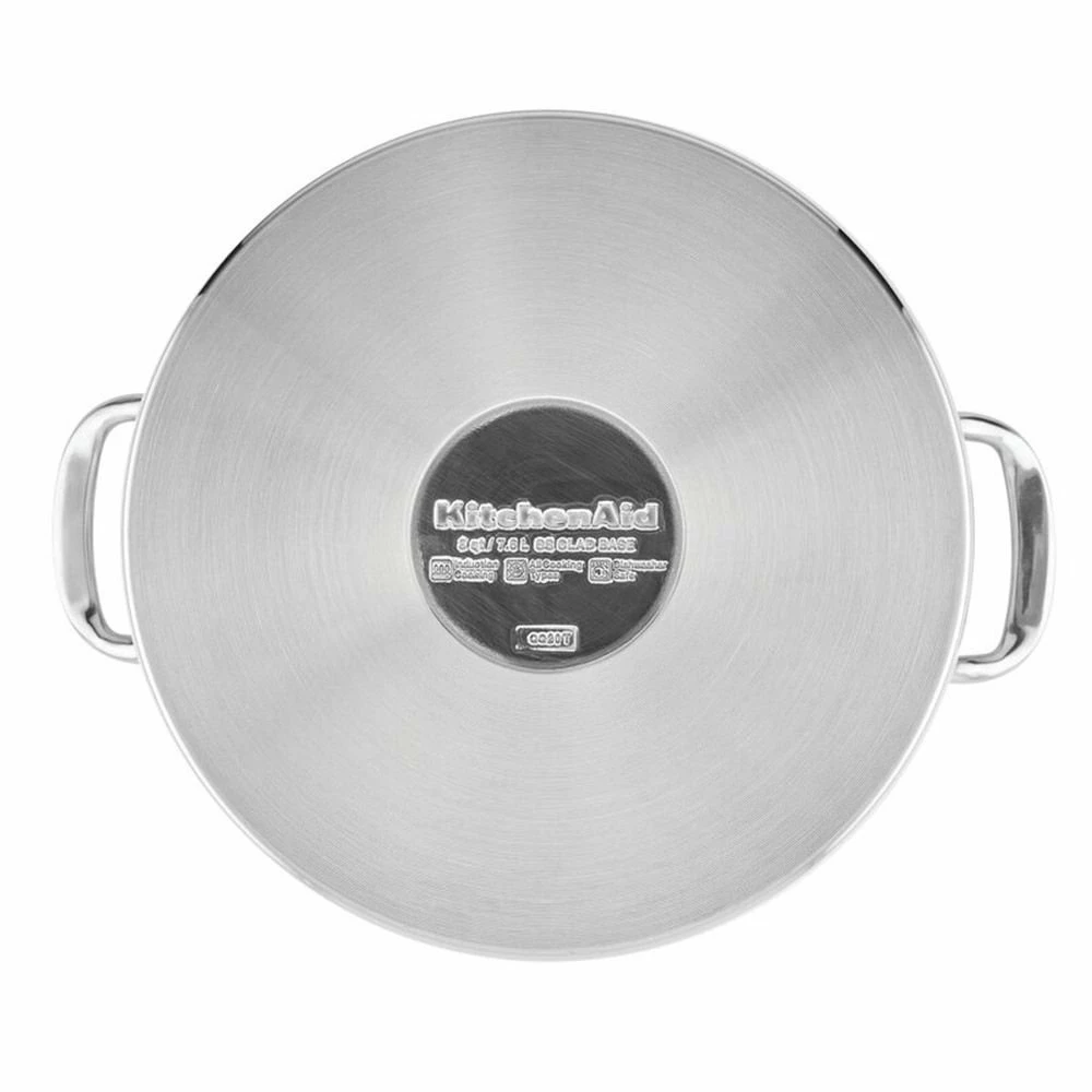 KitchenAid Non-Electrics KitchenAid Stainless Steel 3-Ply Base Stockpot With Lid | 8 Qt. - Image 3